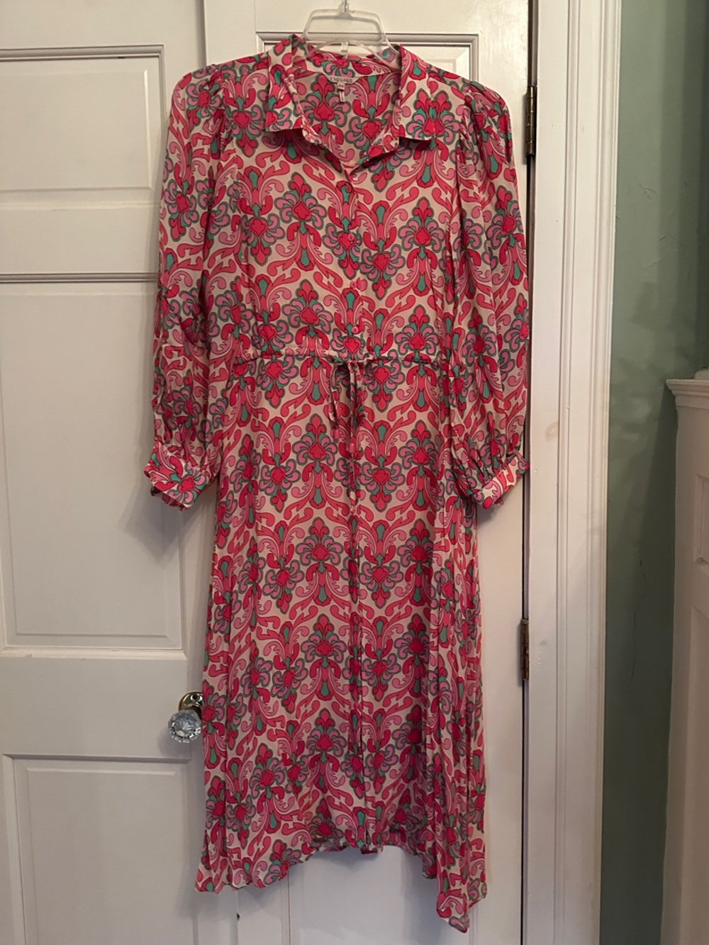 ESQUALO Pink Floral Midi Dress